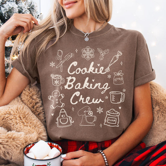 Custom The Cookie Crew Comfort Colors Shirt, Christmas Baking Crew Shirts, Family Christmas Shirt, Matching Family Shirts, Gift for Baker,