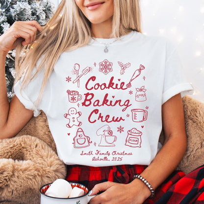 Custom The Cookie Crew Comfort Colors Shirt, Christmas Baking Crew Shirts, Family Christmas Shirt, Matching Family Shirts, Gift for Baker,