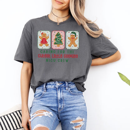 Christmas NICU Shirt, Neonatal ICU T-Shirt, NICU Crew Christmas Shirt, Cute Gingerbread Nurse Tee, Nicu Nurse Gifts, Xmas Nicu Rn Tee