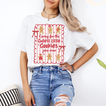 Christmas PICU Shirt, Pediatric ICU T-Shirt, PICU Crew Christmas Shirt, Cute Gingerbread Nurse Tee, Picu Nurse Gifts, Xmas Picu Rn Tee