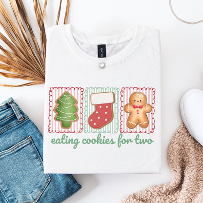 Christmas Pregnancy Announcement Shirt, Christmas Baby Reveal Tee, Pregnant Holiday TShirt, Gingerbread Cookie Reveal, Xmas Baby Shower Gift