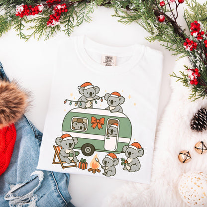 Koala Christmas Shirt Comfort Colors, Australian Animals Tee, Cute Matching Family Aussie Holiday T-Shirt, Funny Christmas Shirts