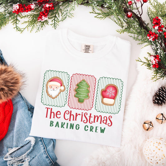 The Christmas Baking Crew Comfort Colors Shirt, Christmas Baking Crew Shirts, Family Christmas Shirt, Matching Family Shirts, Gift for Baker