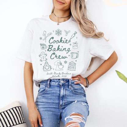 Custom Cookie Baking Crew Shirt, Christmas Baking Crew Shirts, Family Christmas Shirt, Matching Family Shirts, Gift for Baker, Holiday Gifts