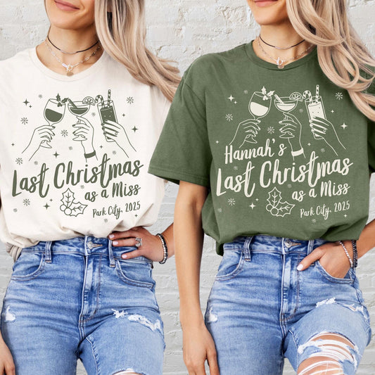 Custom Christmas Bachelorette Shirt, Personalized Bridal Party Tees, Trendy Bach, Winter Bach Party Gift, Bridesmaid Proposal, Hens Party