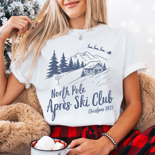 Après Ski Club Comfort Colors Shirt, Matching Family Christmas Tshirts, Christmas Group Tees, Ski Vacation Gifts, Trendy Holiday Gift, Santa