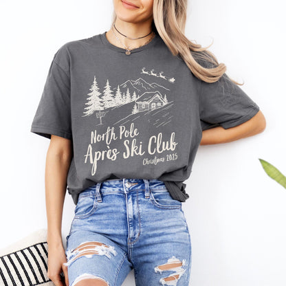 Après Ski Club Shirt, Matching Family Christmas Tshirts, Christmas Group Tees, Ski Vacation Gifts, Trendy Holiday Gift, Vintage Santa Shirts