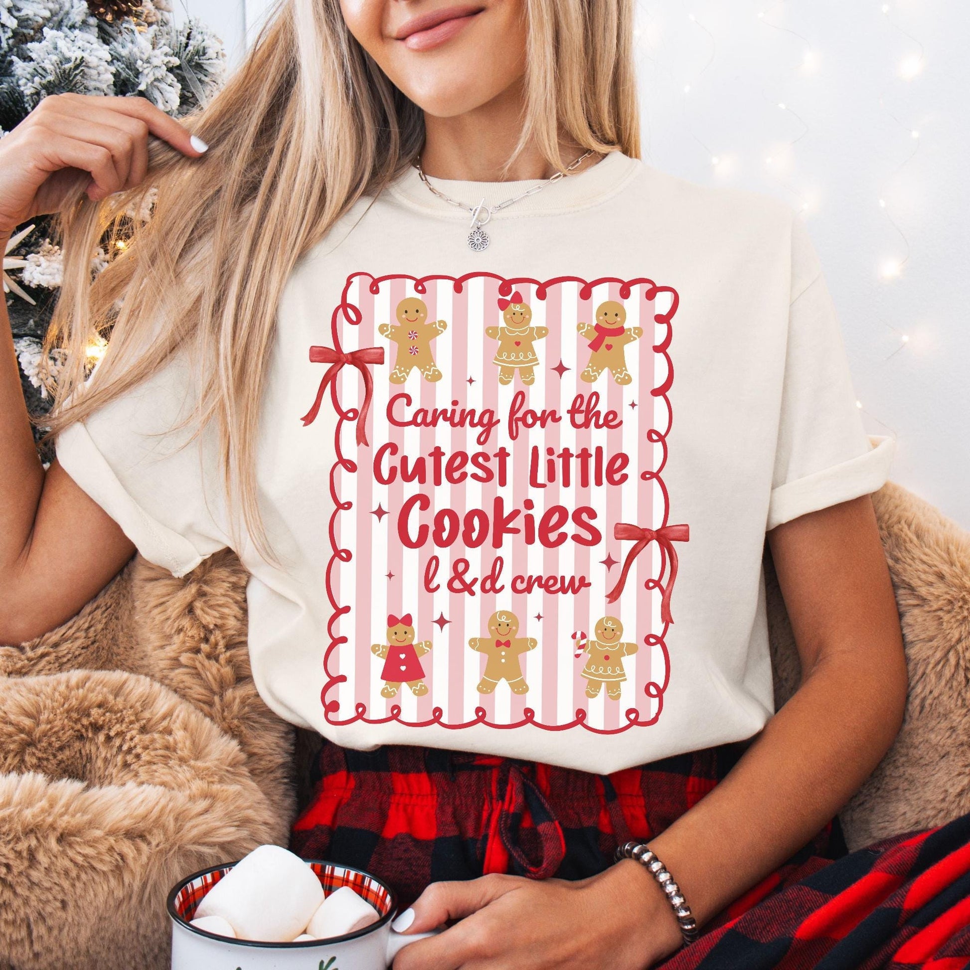 Christmas Labor And Delivery Nurse Comfort Colors Shirt, L&D Nurse Christmas T-Shirt, OB Nurse Christmas Gift, Matching Labor Nurse Tees