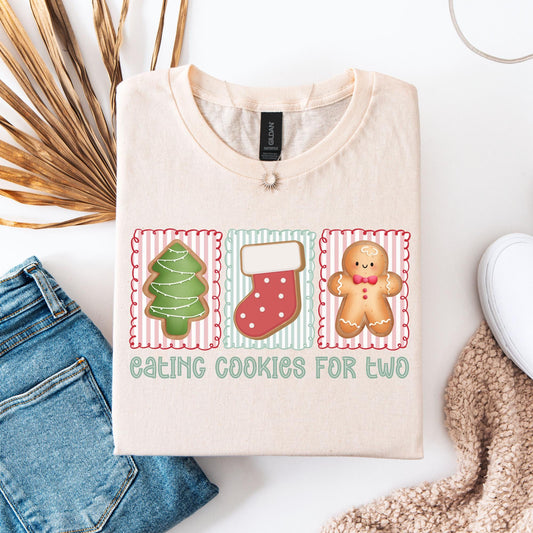 Christmas Pregnancy Announcement Shirt, Christmas Baby Reveal Tee, Pregnant Holiday TShirt, Gingerbread Cookie Reveal, Xmas Baby Shower Gift