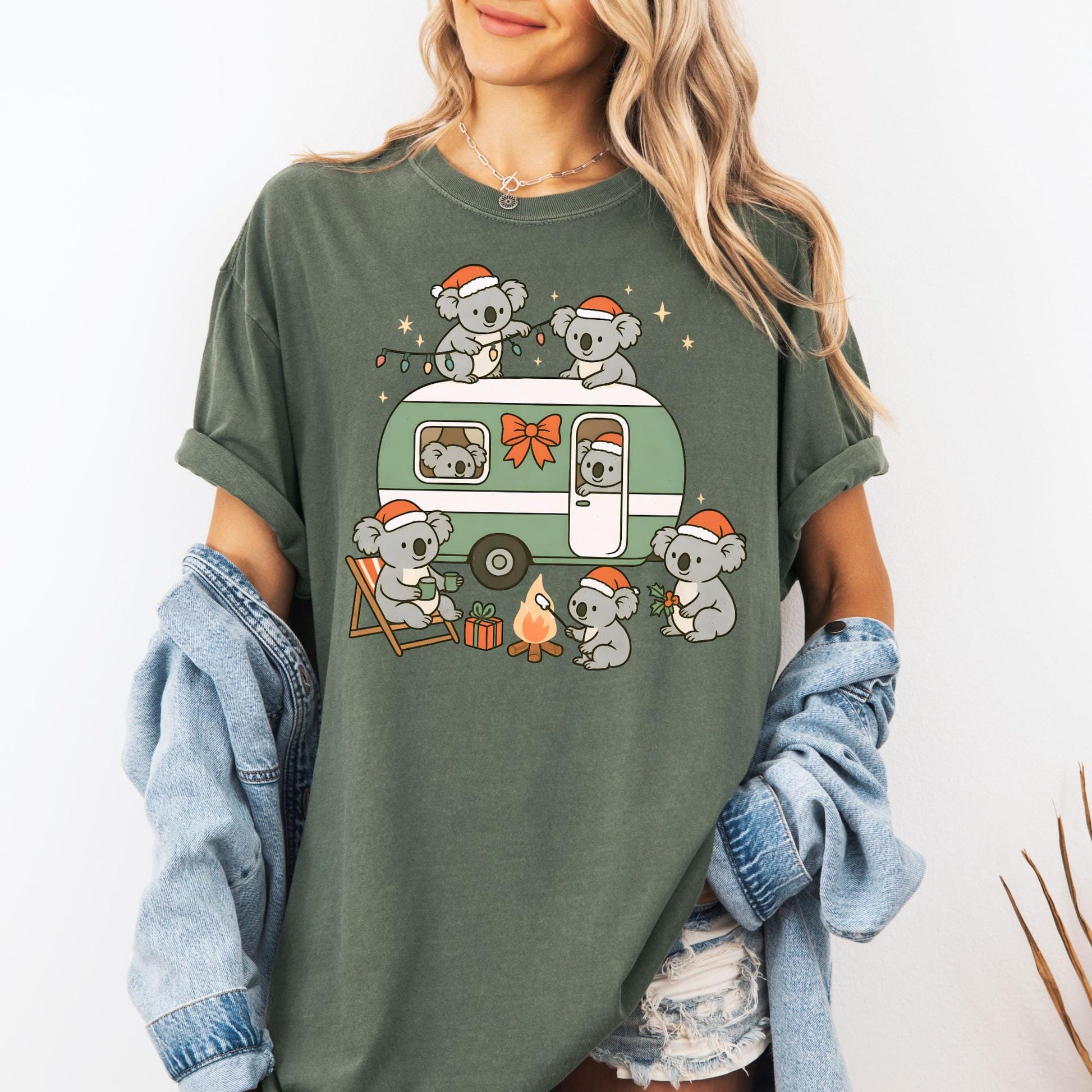 Koala Christmas Shirt Comfort Colors, Australian Animals Tee, Cute Matching Family Aussie Holiday T-Shirt, Funny Christmas Shirts