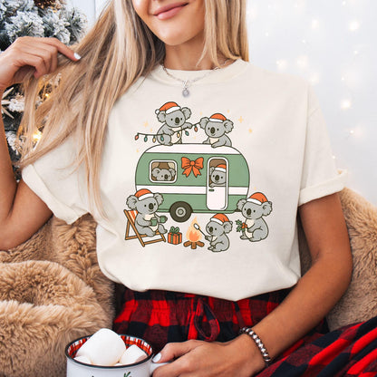 Koala Christmas Shirt Comfort Colors, Australian Animals Tee, Cute Matching Family Aussie Holiday T-Shirt, Funny Christmas Shirts