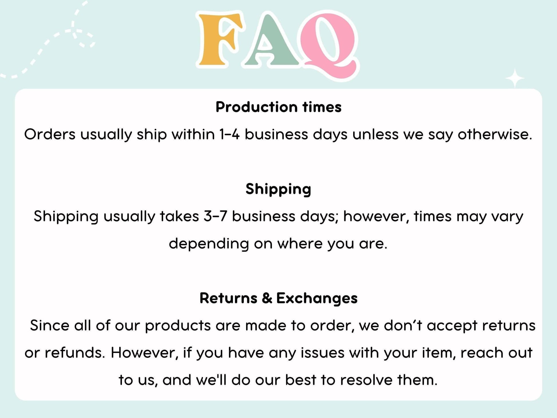a poster with the words faq written on it