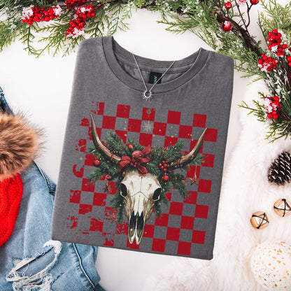 Western Christmas Shirt, Vintage Merry Christmas TShirt, Christmas Western Outfit, Xmas Gift For Her, Coquette Cowgirl Tee, Holiday Crewneck