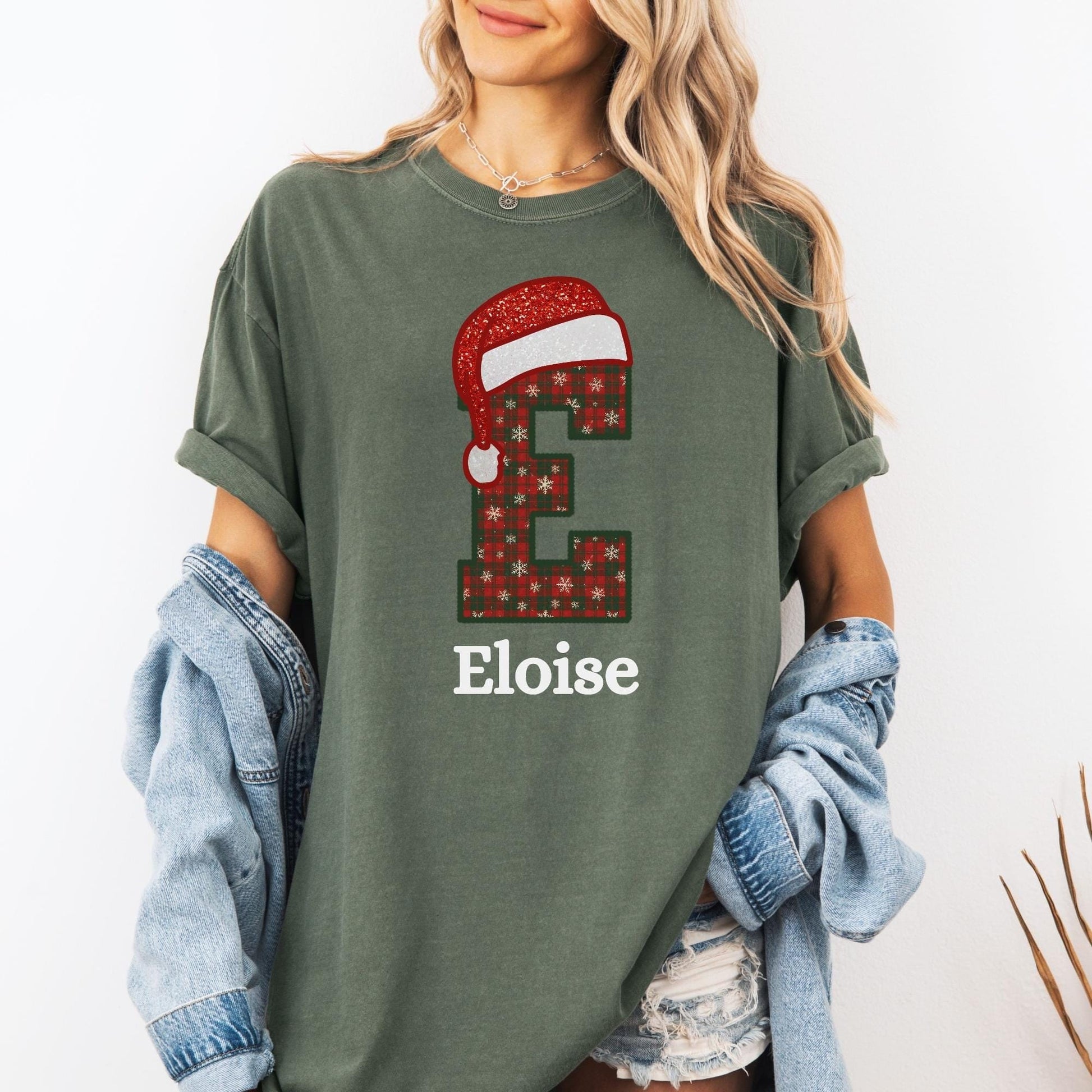 Custom Christmas Family Name Comfort Colors Shirt, Personalized Name Xmas Shirts, Family Christmas Pajamas, Matching Holiday Tees, Xmas Pjs