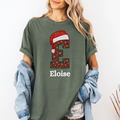 Custom Christmas Family Name Comfort Colors Shirt, Personalized Name Xmas Shirts, Family Christmas Pajamas, Matching Holiday Tees, Xmas Pjs