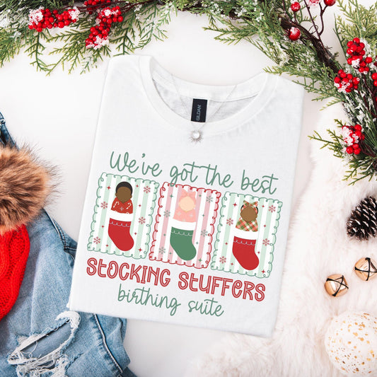 Christmas Birthing Suite Nurse Midwife Shirt, L&D Nurse Christmas T-Shirt, OB Nurse Christmas Gift, Matching Labor Nurse Tees, Midwife Shirt