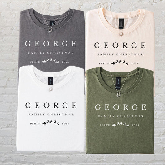 Custom Family Christmas Shirt, Personalized Name Xmas Shirts, Matching Family Holiday Tees, Group Christmas T-Shirts, Trendy Holiday Gifts