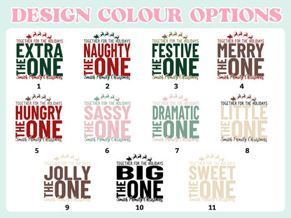 Custom Family Christmas Comfort Colors Shirt, Personalized Name Xmas Shirts, Family Christmas Pajamas, Matching Holiday Tees, Funny T-Shirts