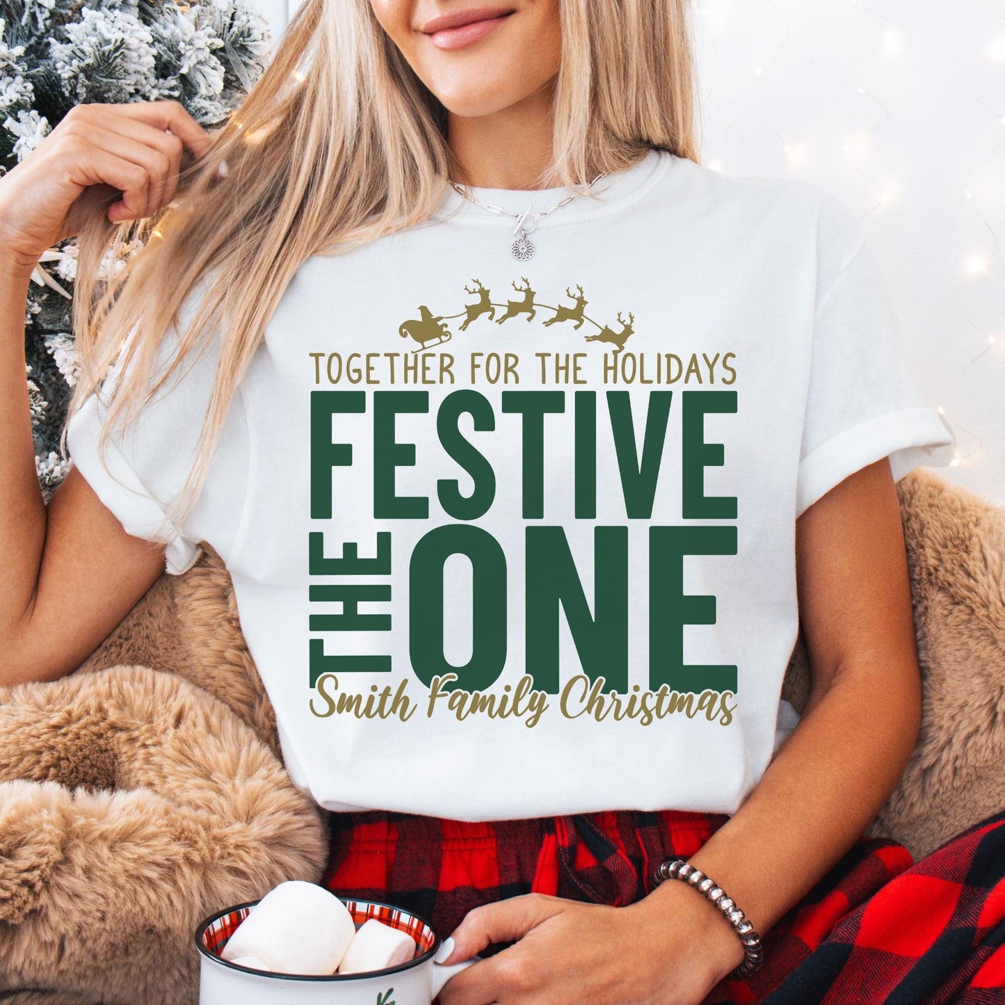Custom Family Christmas Comfort Colors Shirt, Personalized Name Xmas Shirts, Family Christmas Pajamas, Matching Holiday Tees, Funny T-Shirts