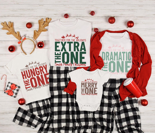 Custom Family Christmas Shirt, Personalized Name Xmas Shirts, Matching Family Holiday Tees, Group Christmas T-Shirts, Trendy Holiday Gifts