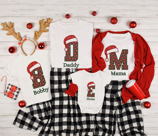 Custom Family Christmas Shirt, Personalized Name Xmas Shirts, Matching Holiday Christmas Tees, Family Christmas TShirt, Trendy Holiday Gift