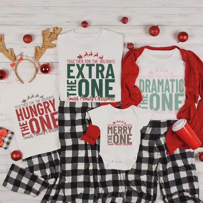 Custom Family Christmas Shirt, Personalized Name Xmas Shirts, Matching Family Holiday Tees, Group Christmas T-Shirts, Trendy Holiday Gifts