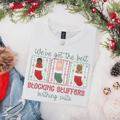 Christmas Birthing Suite Nurse Midwife Shirt, L&D Nurse Christmas T-Shirt, OB Nurse Christmas Gift, Matching Labor Nurse Tees, Midwife Shirt