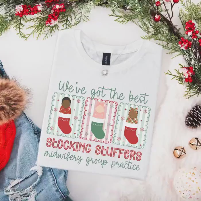 Christmas Midwifery Group Practice Shirt, Midwife Christmas T-Shirt, Xmas Gift for Midwife, Matching Nurse Midwife Tees, Community Midwife