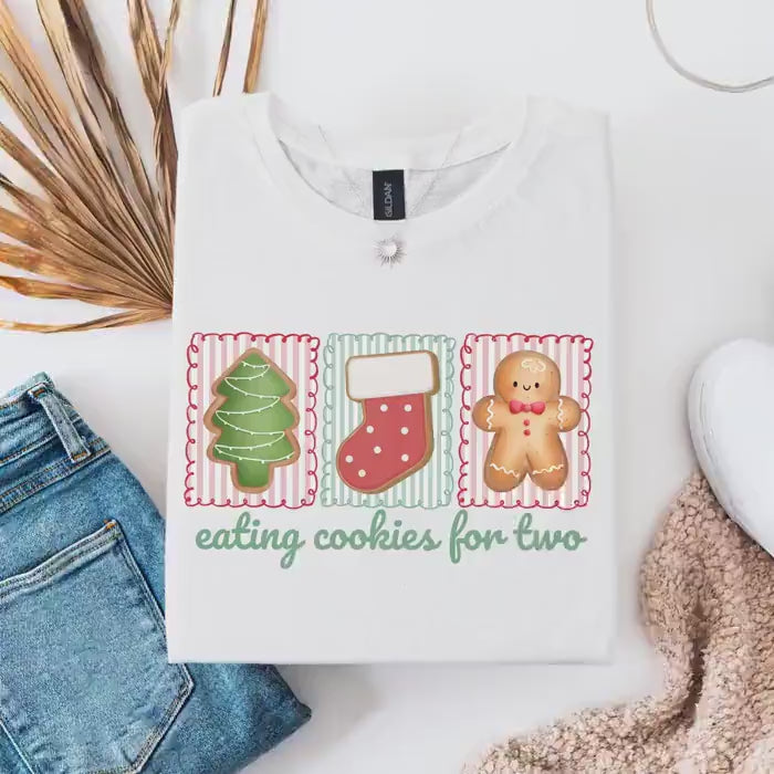 Christmas Pregnancy Announcement Shirt, Christmas Baby Reveal Tee, Pregnant Holiday TShirt, Gingerbread Cookie Reveal, Xmas Baby Shower Gift