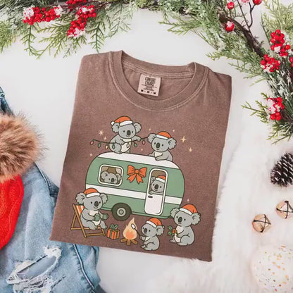 Koala Christmas Shirt Comfort Colors, Australian Animals Tee, Cute Matching Family Aussie Holiday T-Shirt, Funny Christmas Shirts