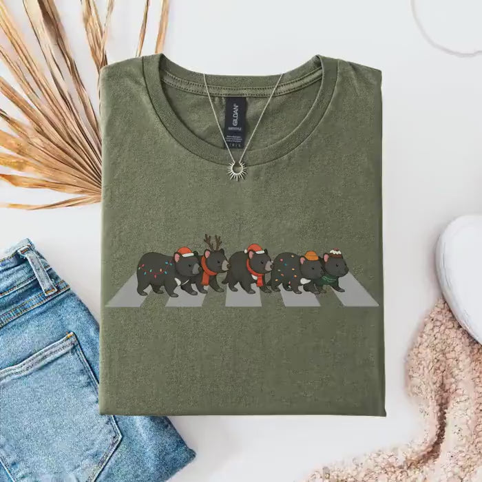Tasmanian Devil Christmas Shirt, Australian Animals Tee, Matching Family Aussie Christmas T-Shirt, Funny Christmas Shirts, Expat Xmas Gifts