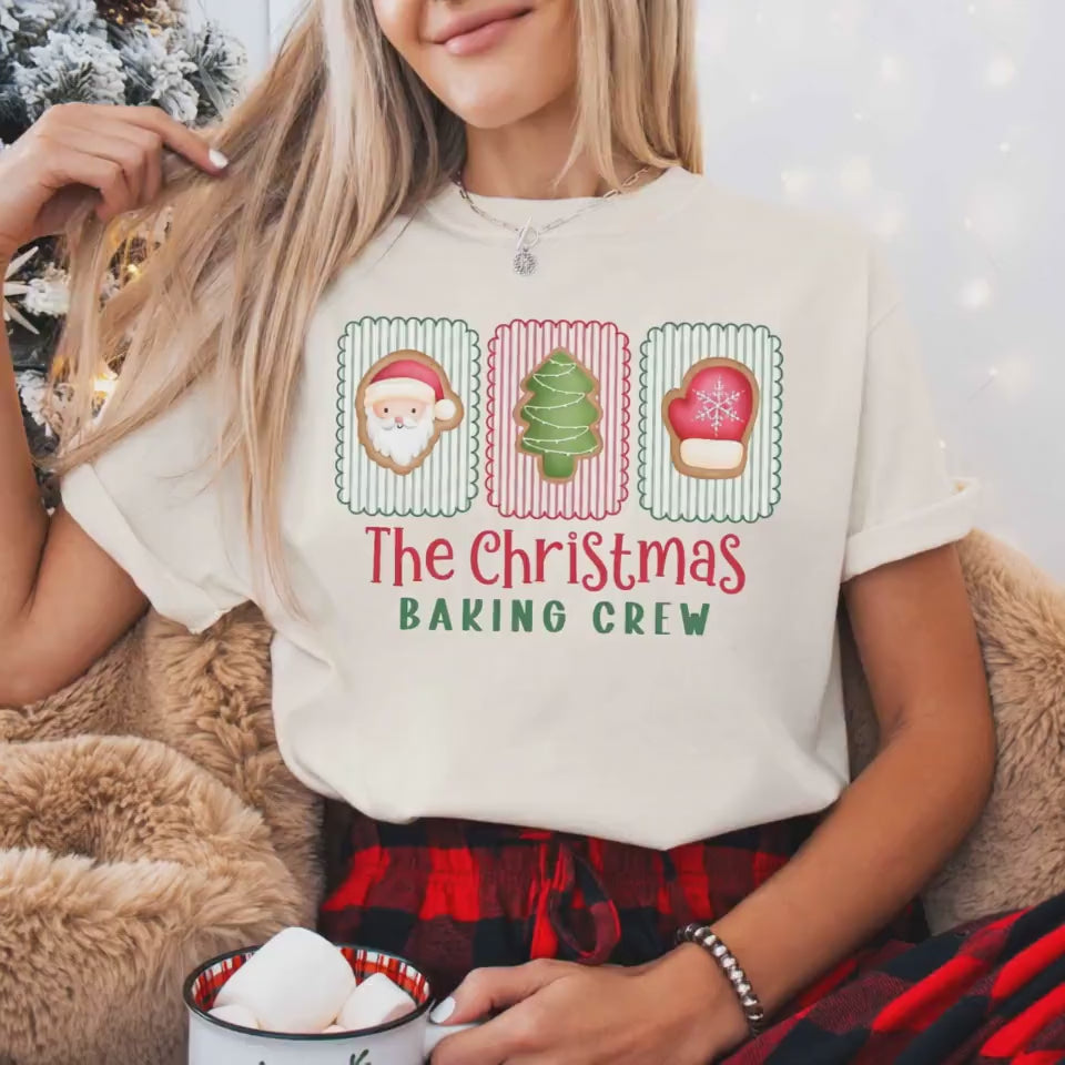 The Christmas Baking Crew Comfort Colors Shirt, Christmas Baking Crew Shirts, Family Christmas Shirt, Matching Family Shirts, Gift for Baker