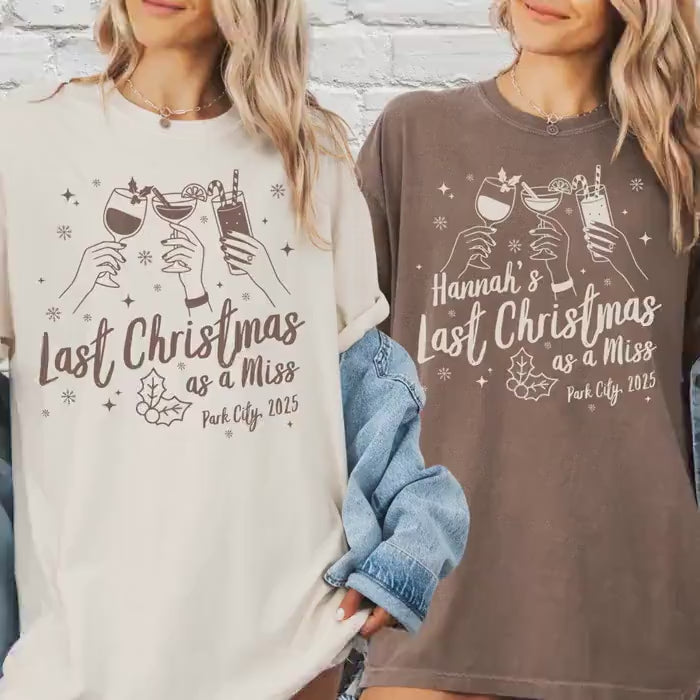 Custom Christmas Bachelorette Comfort Colors Shirt, Personalized Bridal Party Tees, Trendy Bach, Winter Bach Party Gift, Bridesmaid Proposal