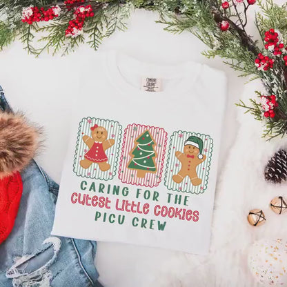 Christmas PICU Comfort Colors Shirt, Pediatric ICU T-Shirt, PICU Crew Christmas Shirt, Cute Gingerbread Nurse Tee, Picu Nurse Gifts, Picu Rn