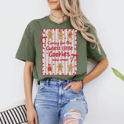 Christmas NICU Shirt, Neonatal ICU T-Shirt, NICU Crew Christmas Shirt, Cute Gingerbread Nurse Tee, Nicu Nurse Gifts,  Xmas Nicu Rn Tee